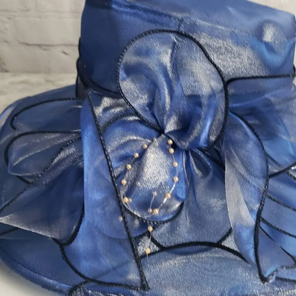 Floral Navy Blue Performance Hat‎